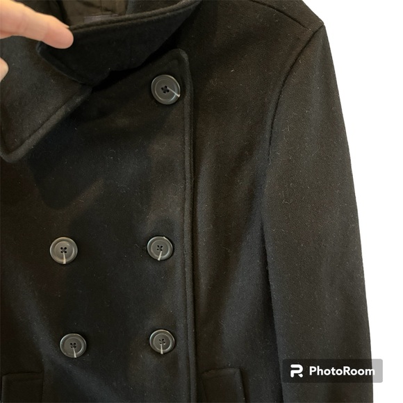 74% wool GAP peacoat, black, size small. Great condition. - Picture 7 of 9